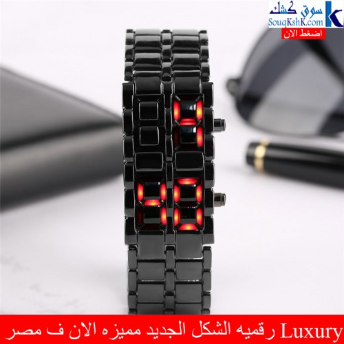 Luxury ساعه رجالى رقميه الشكل الجديد مميزه