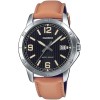  Casio كاسيو الاصليه بضمان ضدد المياه جلد انيقه اليابانيه اصليه بضمان