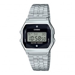 Casio A159WAD-1DF Stainless Steel Watch - Silver