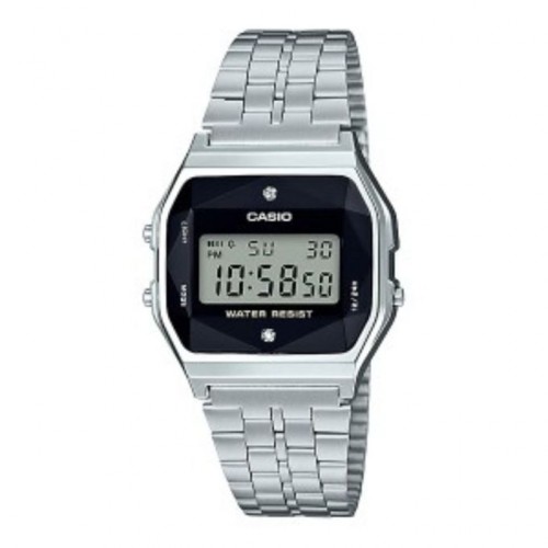 Casio A159WAD-1DF Stainless Steel Watch - Silver