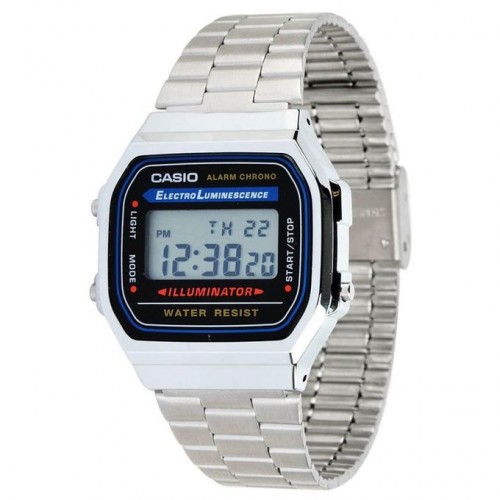 Casio A168WA-1UWD Stainless Steel Watch - Silver