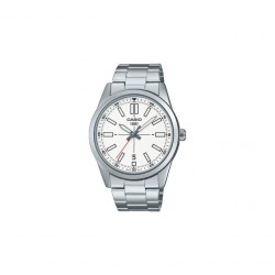 Casio Watch Analog Stainless Steel Band White